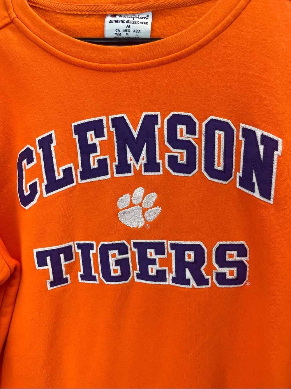 Clemson Tigers
Champion Orange Athletic Crewneck with Logo Tag - Picture 2 of 6